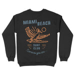 Miami Crewneck in Black - back view