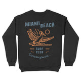 Miami Crewneck in Black - back view