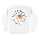Miami Crewneck in White - back view
