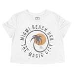 Miami Palm Classic Cropped Tee White front