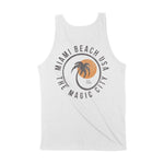 Miami Palm Classic Tank Top White back