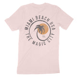 Miami Palm Classic T-Shirt Soft Pink back