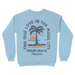 Miami Crewneck in Light Blue - back view