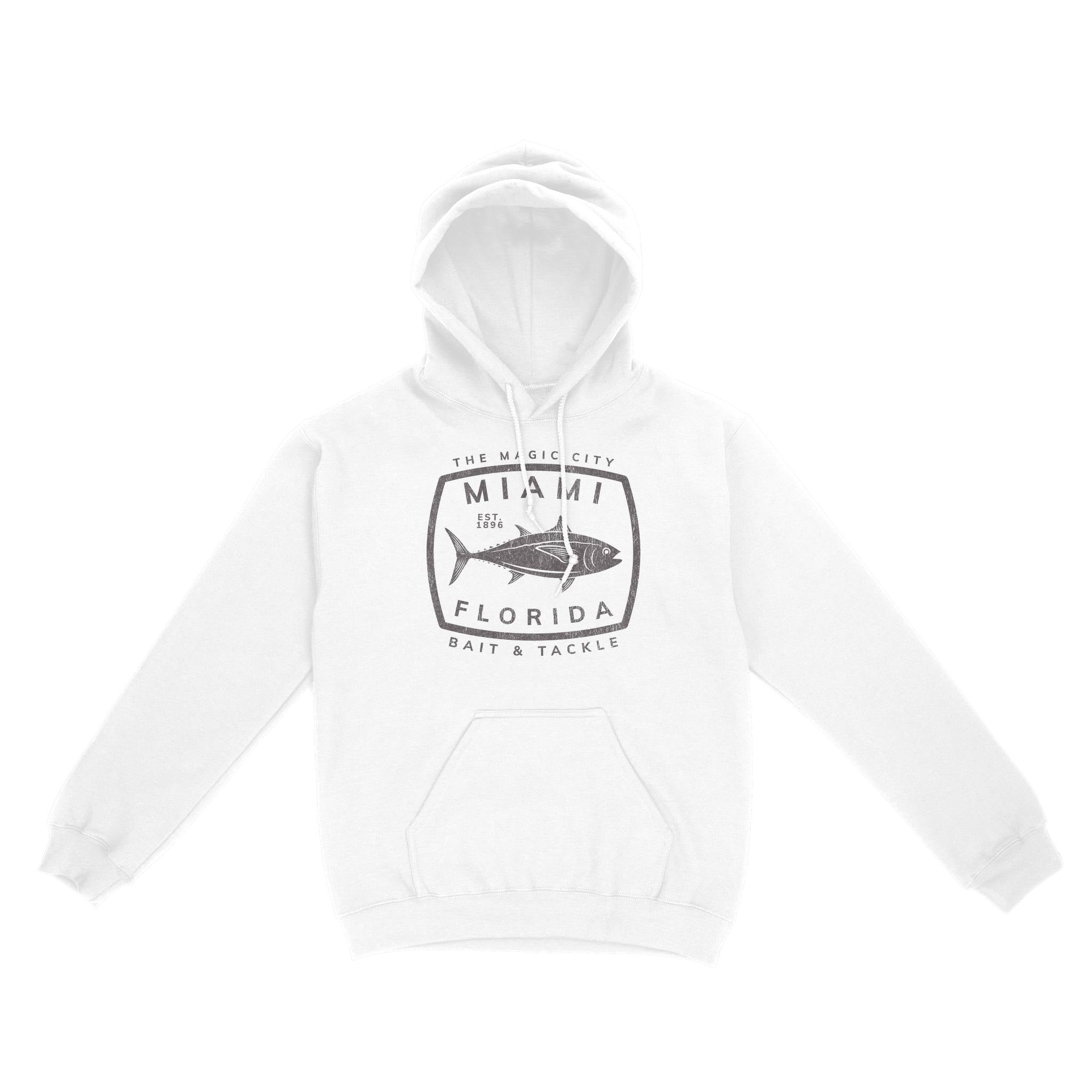 Miami Hoodie in White - front view