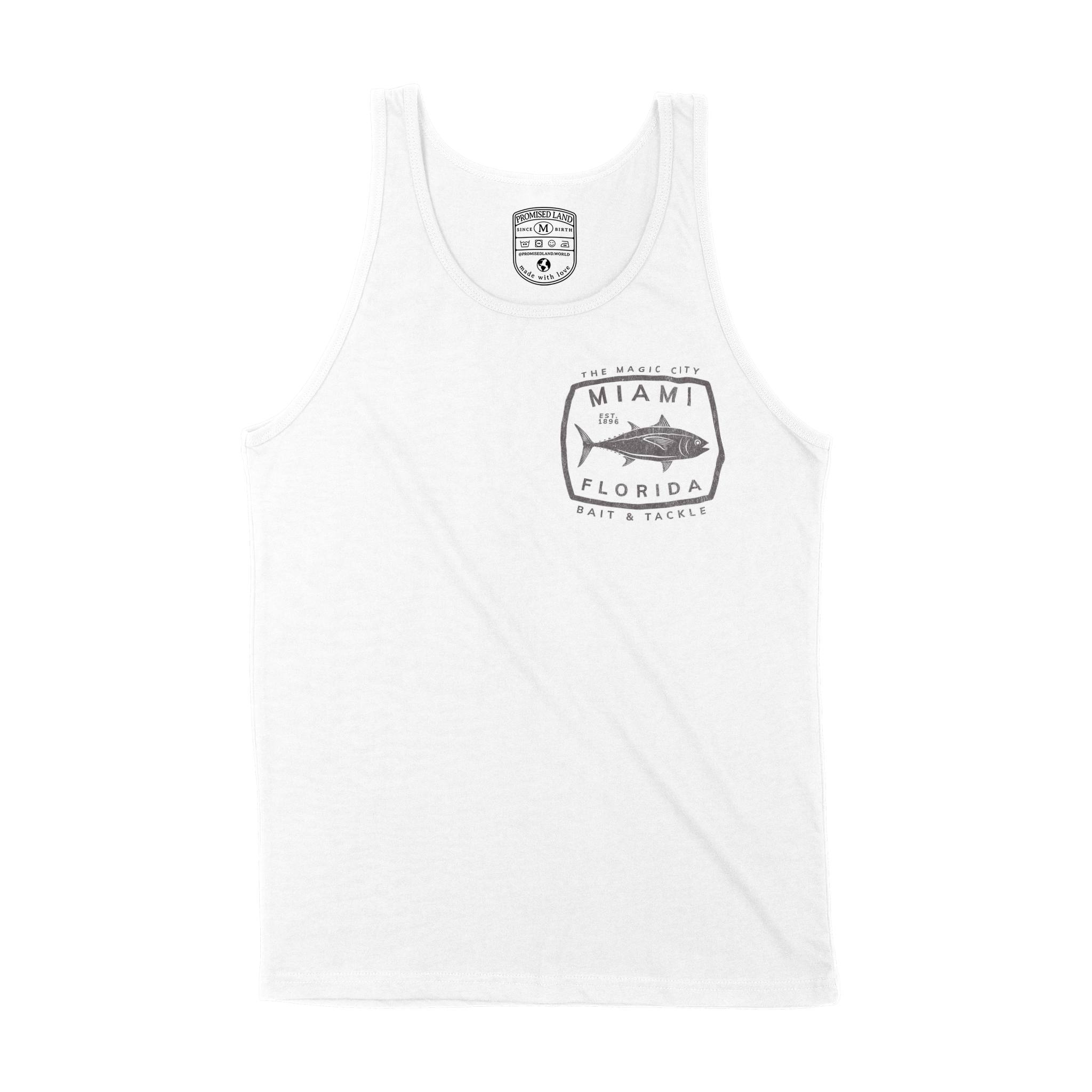 Miami Tank Top in White - front view