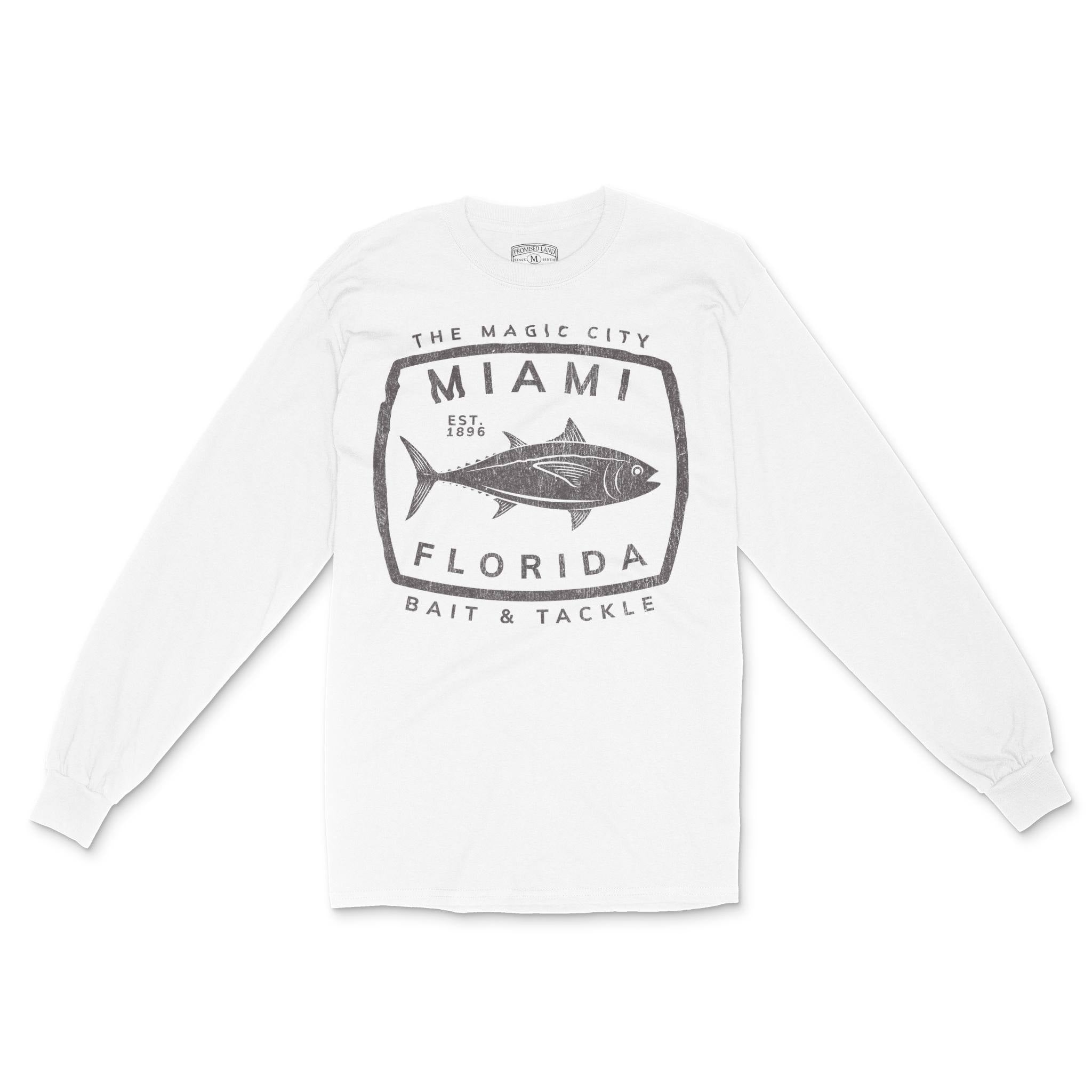 Miami Longsleeve in White - front view