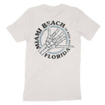 Miami Shaka Skull T-Shirt Vintage White back