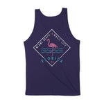 Miami Flamingo Tank Top Navy back