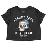Asbury Park Deadhead Cropped Tee in Black - front view