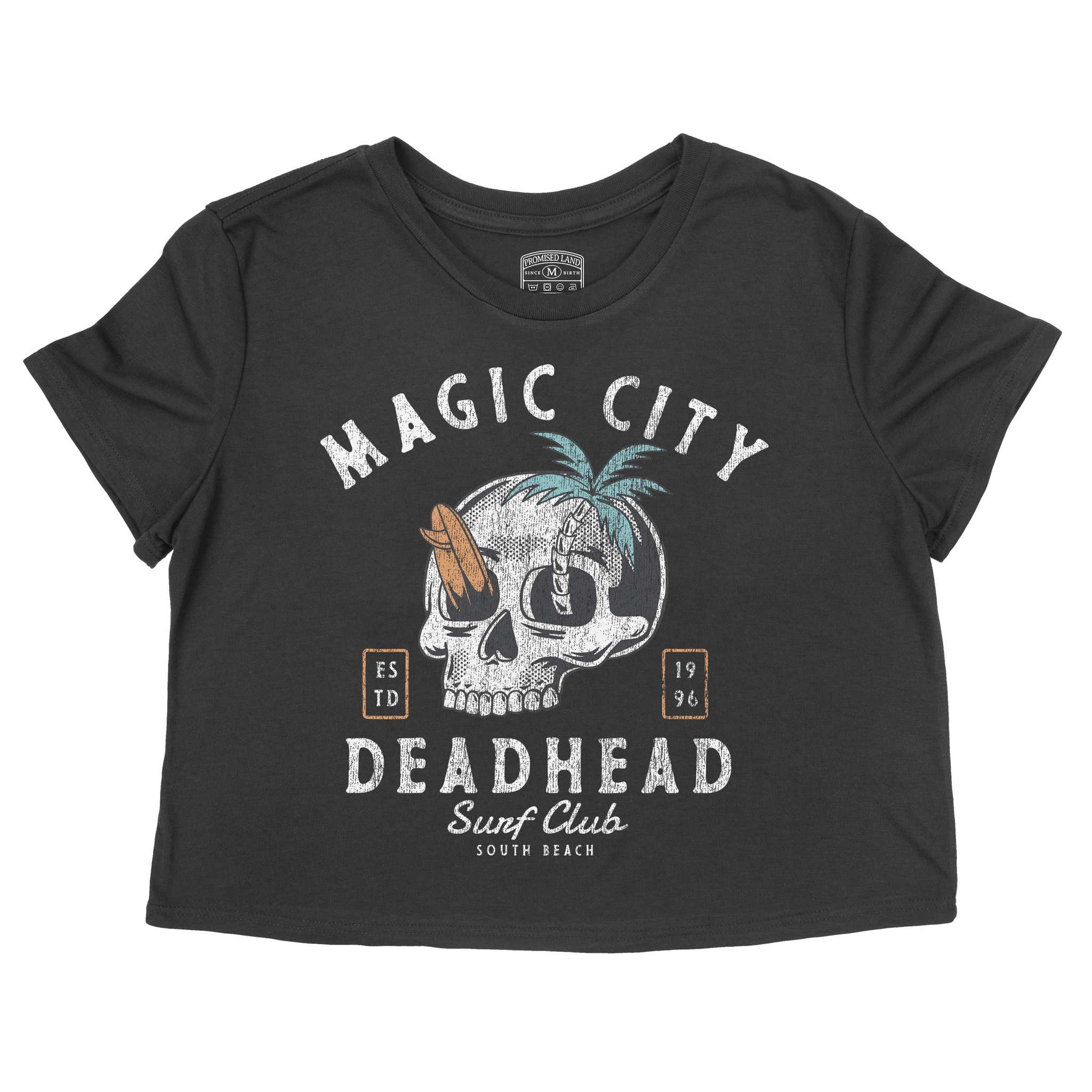 Miami Deadhead Cropped Tee Black front
