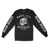 Miami Deadhead Longsleeve in Black - front view with sleeves