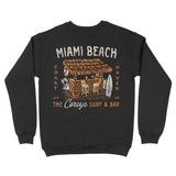 Miami Crewneck in Black - back view
