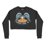 Asbury Park Americana Surf Cropped Crew in Black - front view