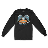 Asbury Park Americana Surf Longsleeve in Black - front view