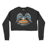 Miami Cropped Crew in Black - front view