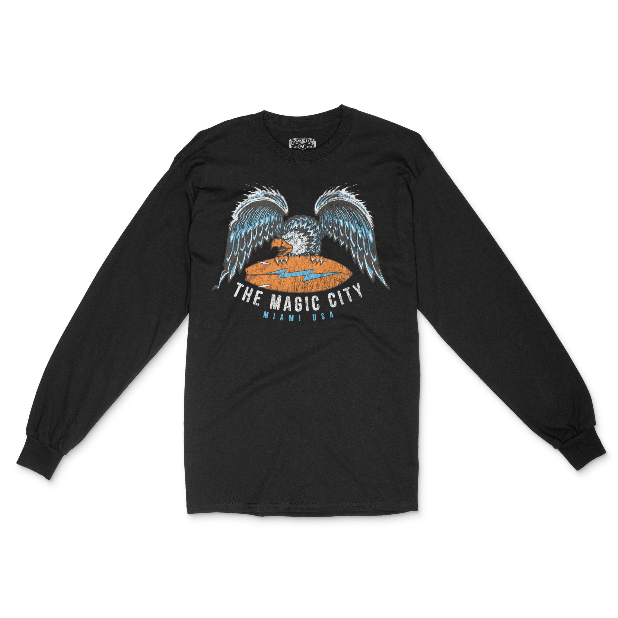 Miami Longsleeve in Black - front view