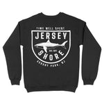 Asbury Park Shark Classic Crewneck in Black - back view