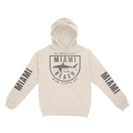 Miami Hoodie in Natural - front-sleeves view