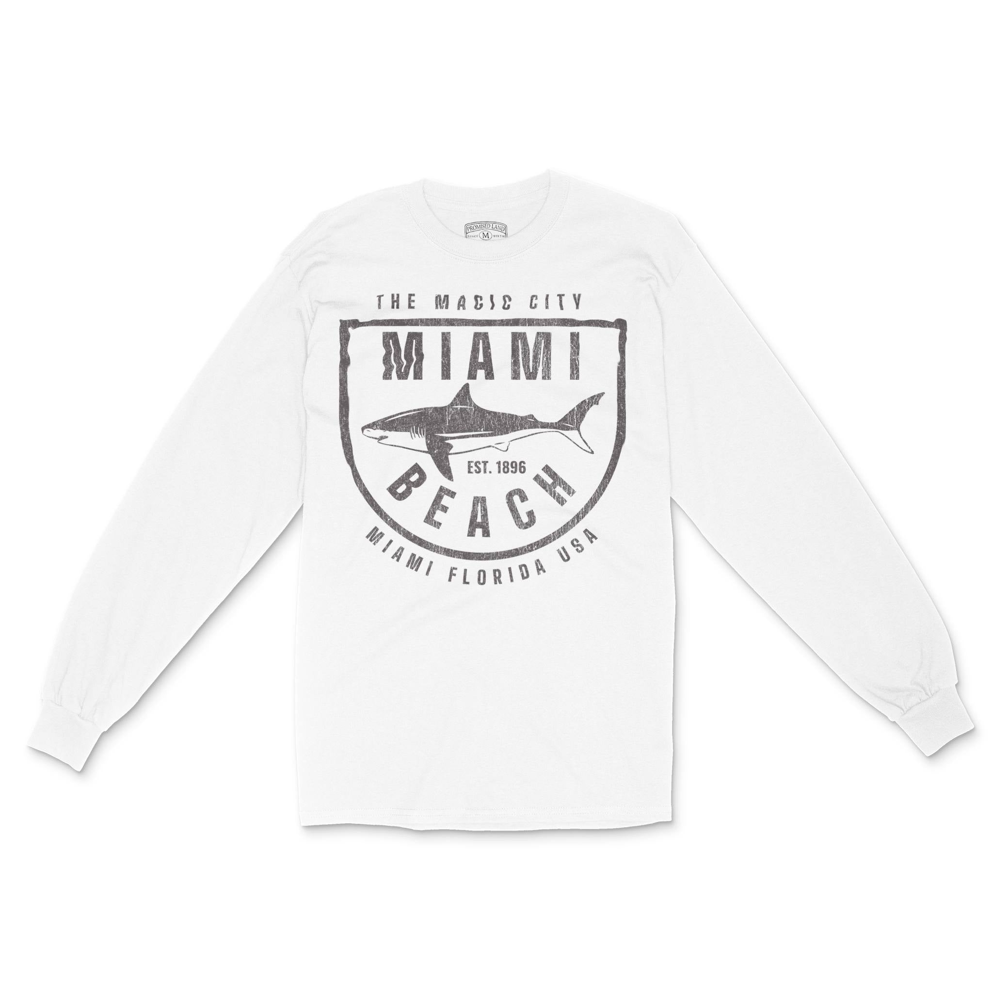 Miami Longsleeve in White - front view