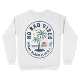 Miami Palm Day Crewneck White back
