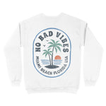 Miami Crewneck in White - back view