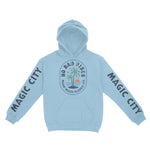 Miami Hoodie in Light Blue - front-sleeves view