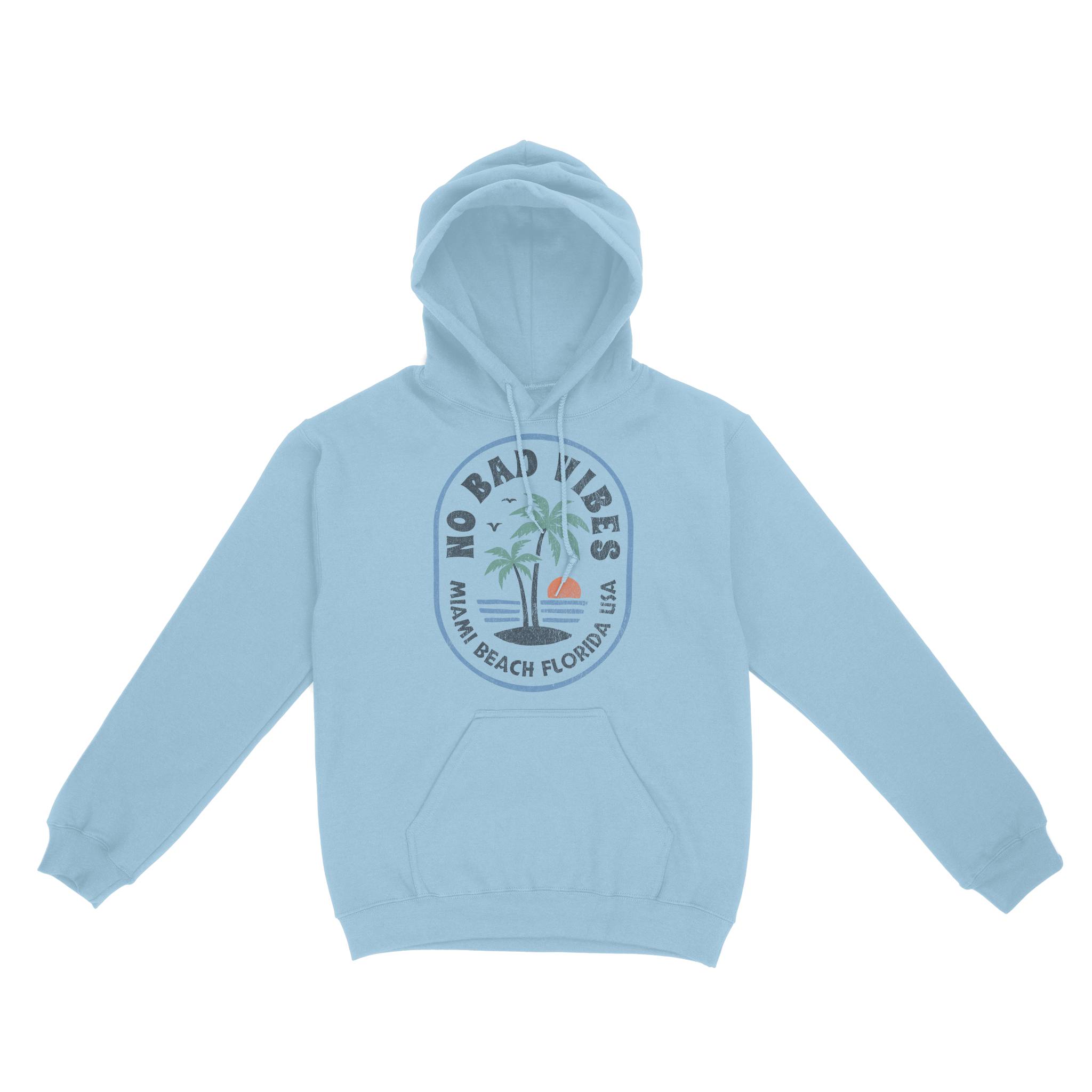 Miami Hoodie in Light Blue - front view