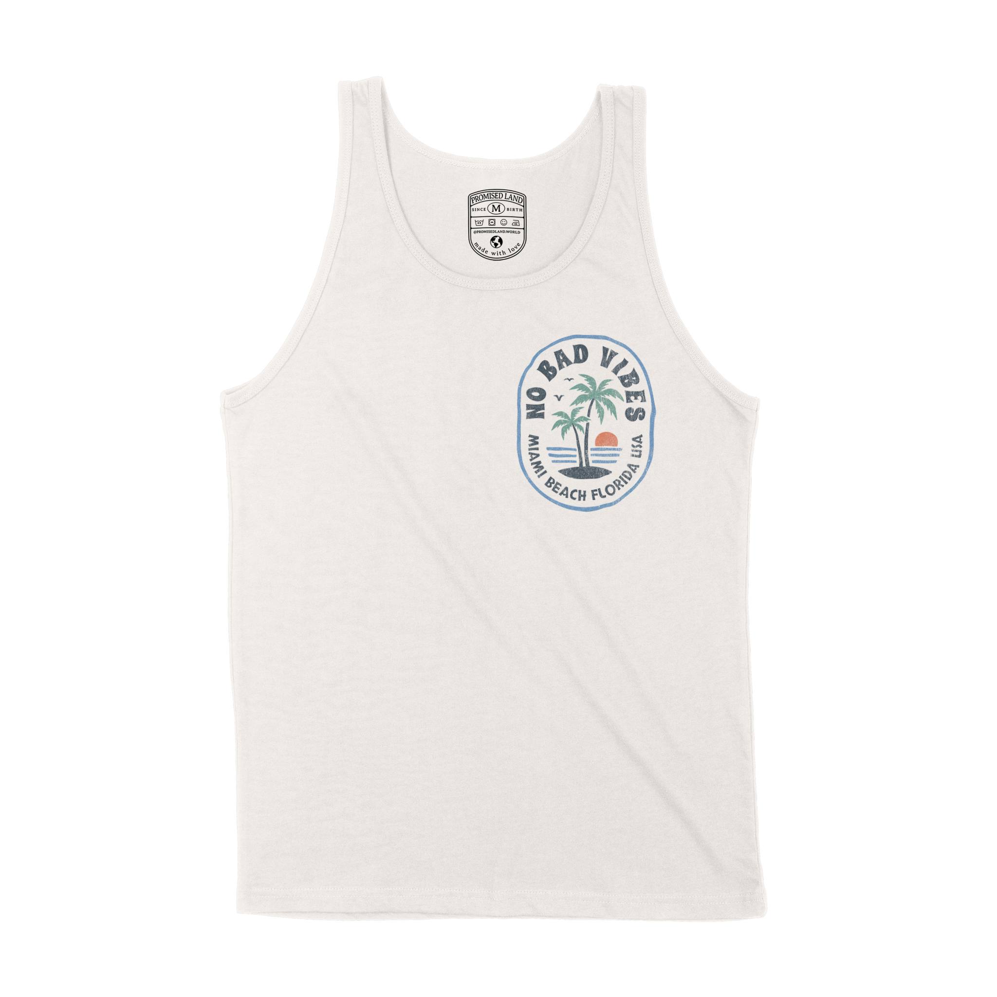 Miami Palm Day Tank Top in Vintage - front view