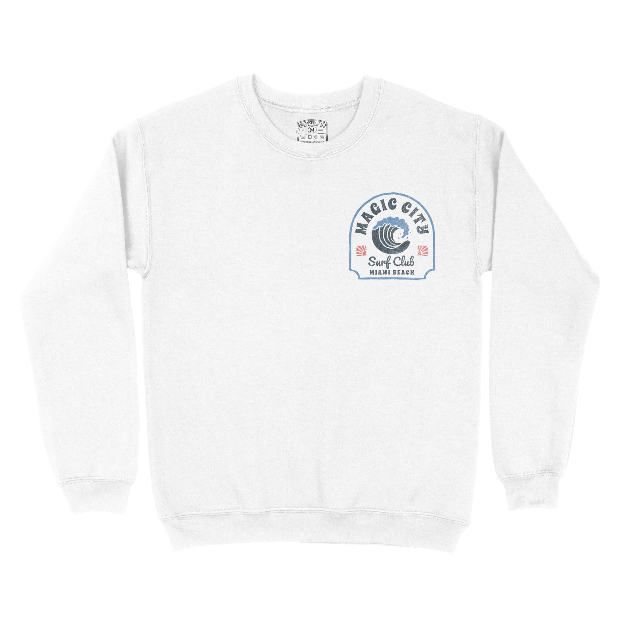 Miami Crewneck in White - front view