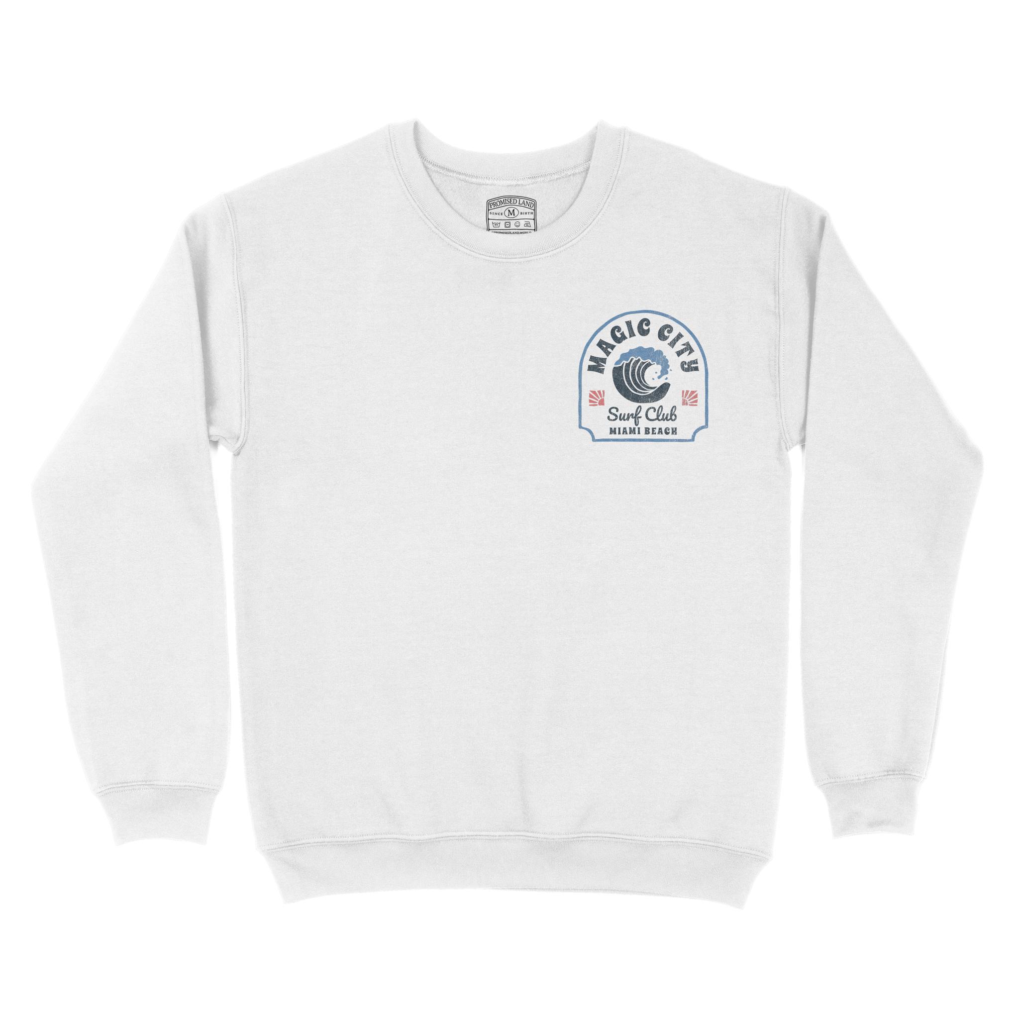 Miami Wavey Crewneck White front