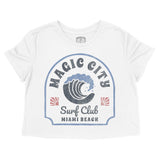 Miami Wavey Cropped Tee White front