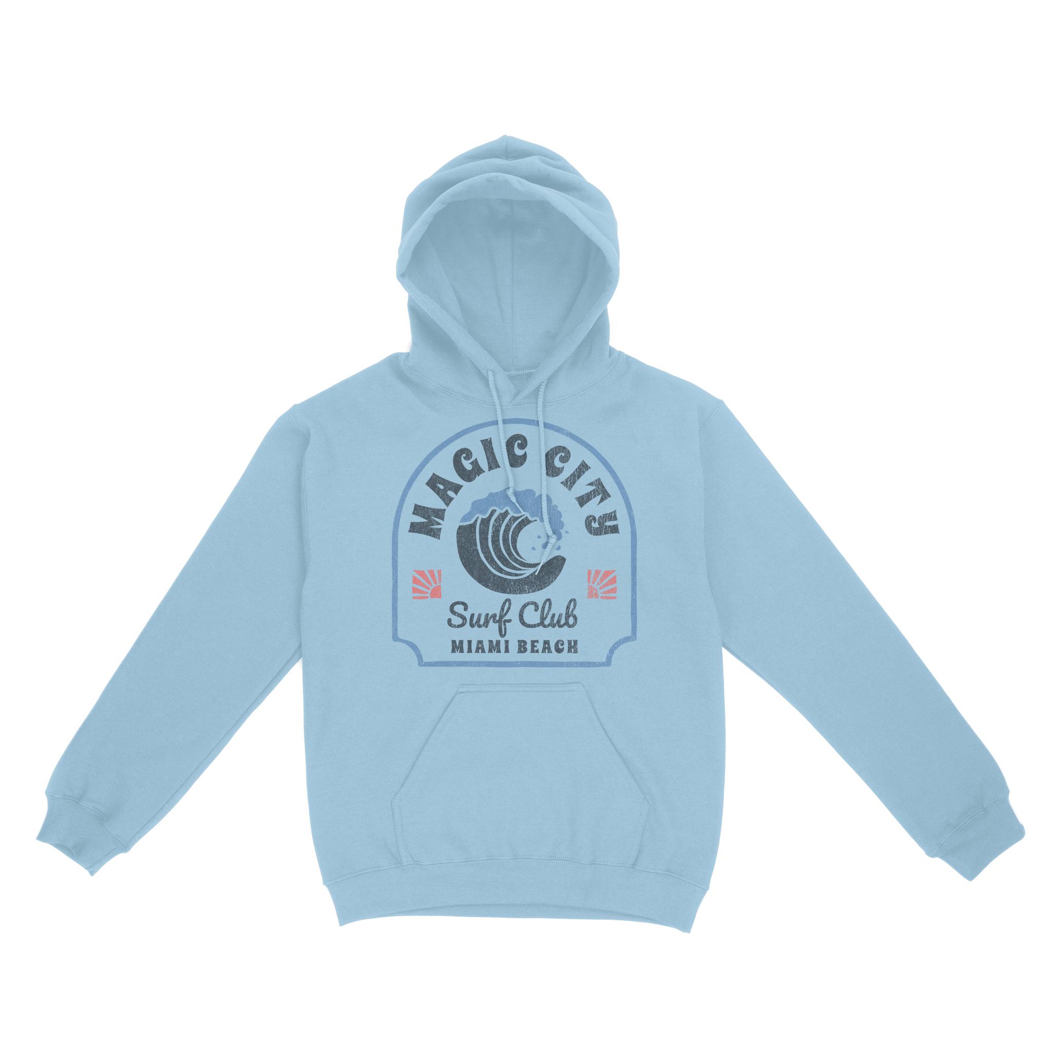 Miami Hoodie in Light Blue - front view