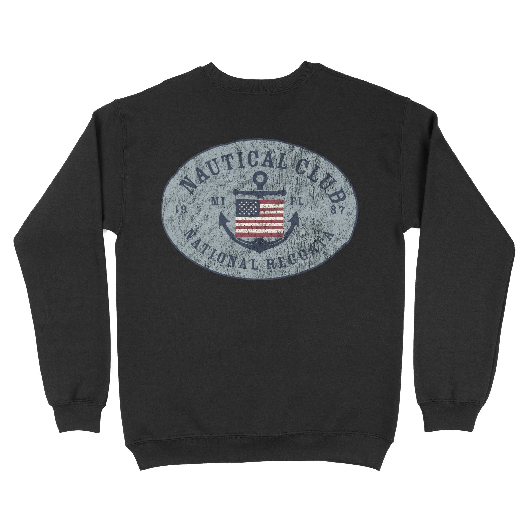 Miami Crewneck in Black - back view