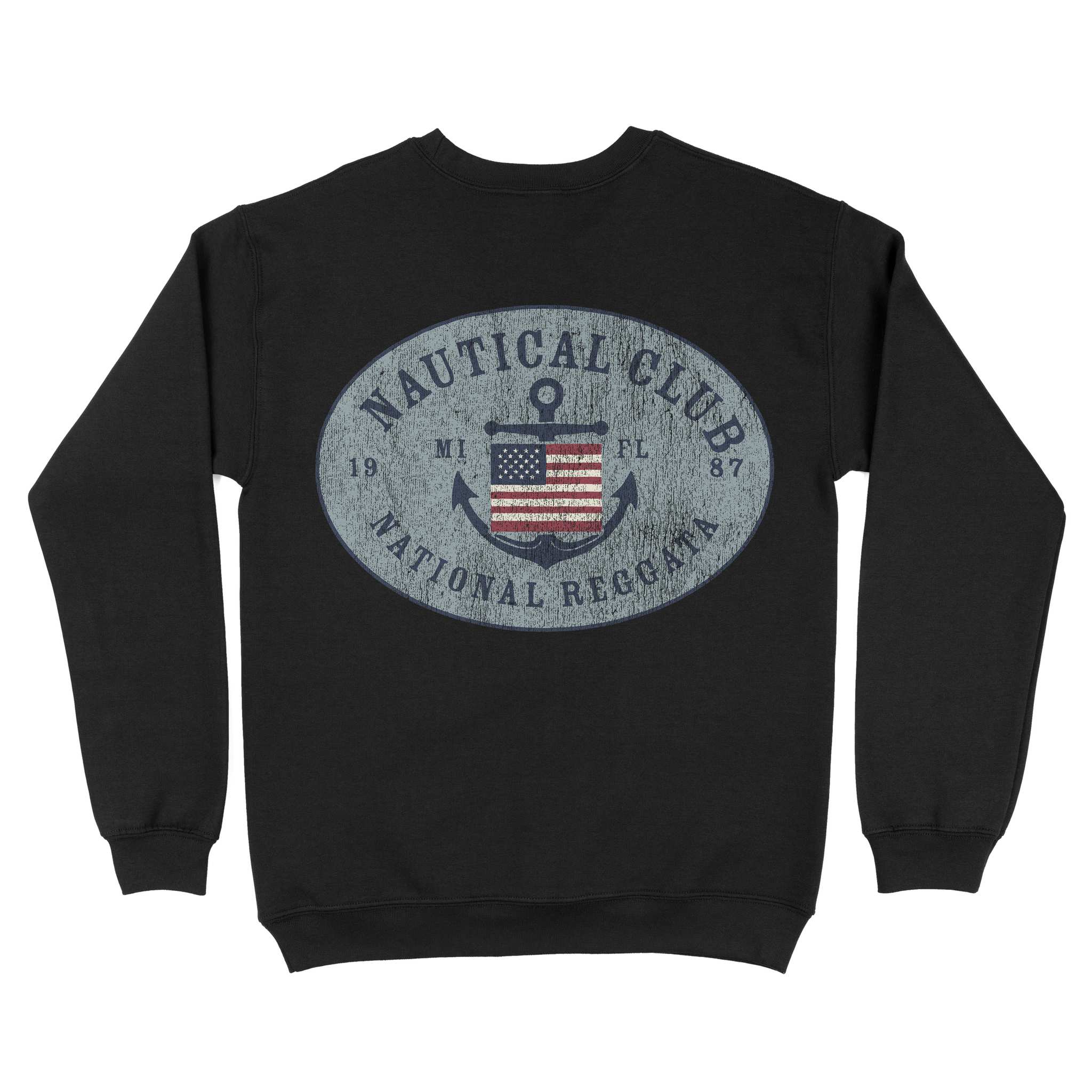 Miami Nautical 2 Crewneck Black back