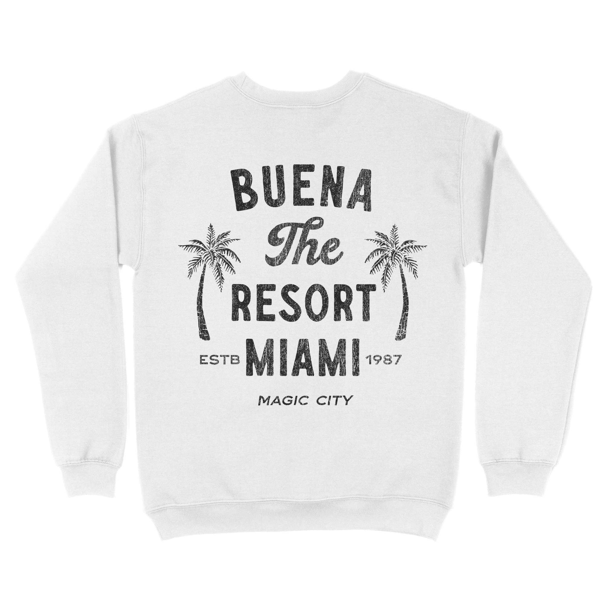 Miami Buena Resort Crewneck White back