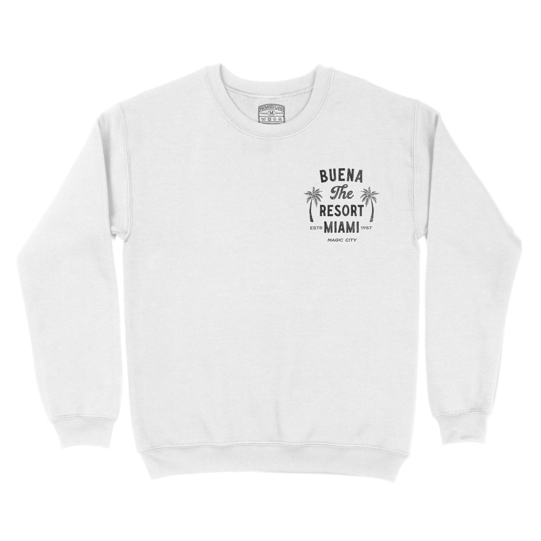 Miami Buena Resort Crewneck White front