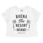Miami Buena Resort Cropped Tee in White - front view