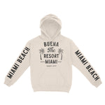 Miami Hoodie in Natural - front-sleeves view