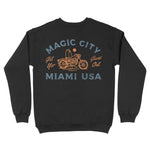 Miami Crewneck in Black - back view