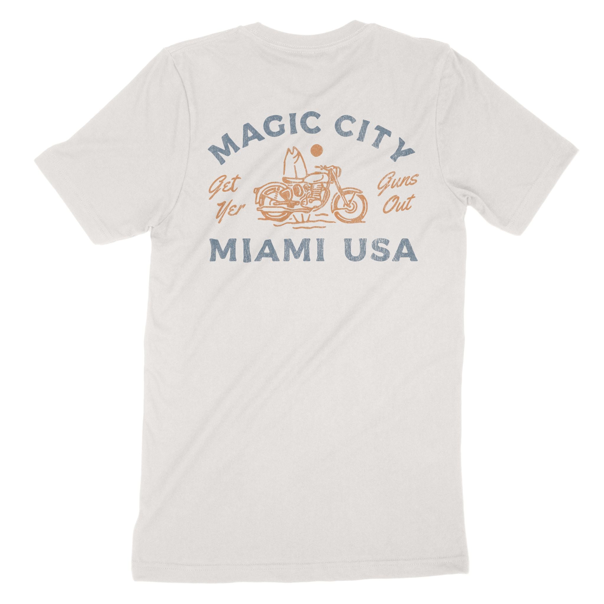 Miami Moto Surf 2 T-Shirt Vintage White back