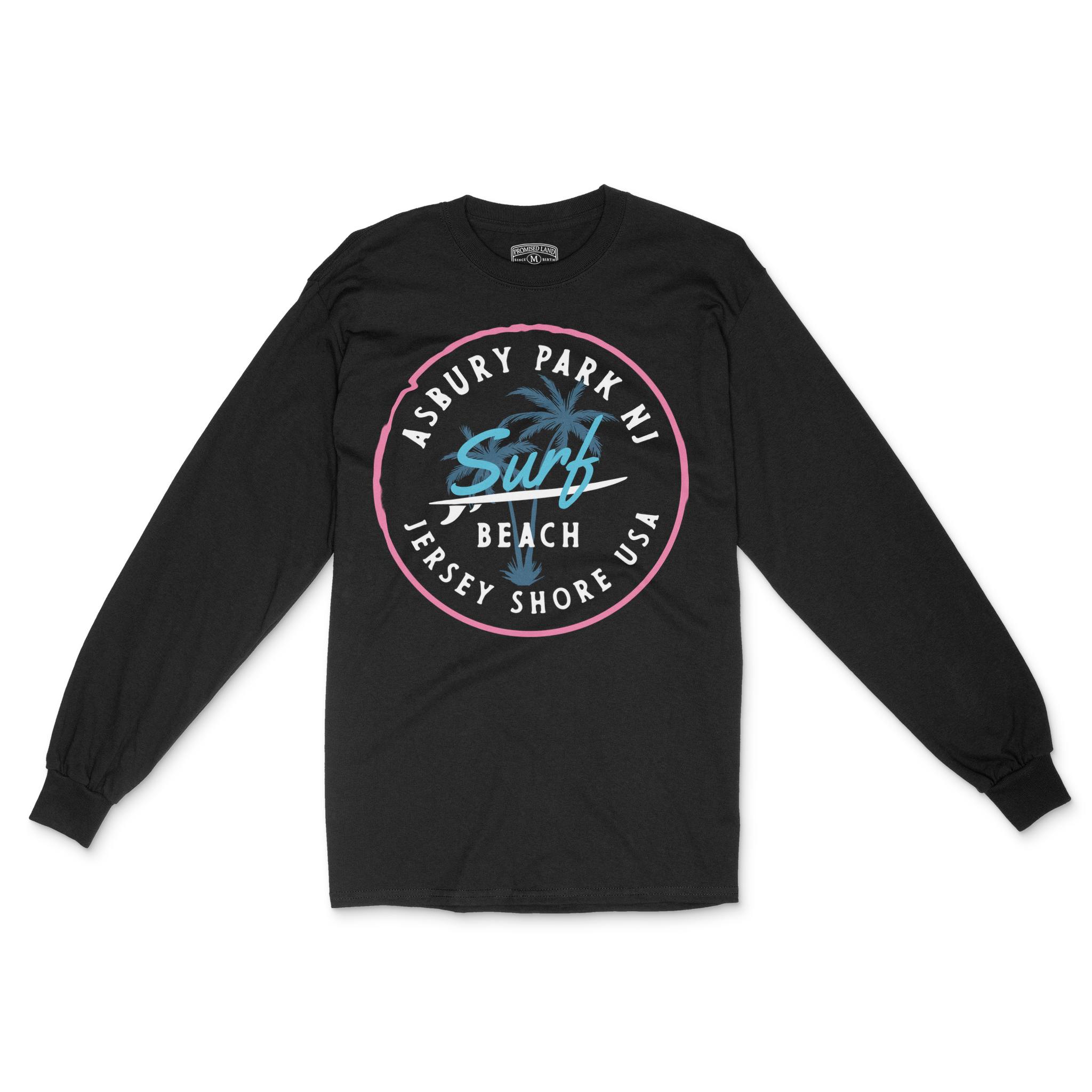 Asbury Park Surf Team Longsleeve in Black - front view