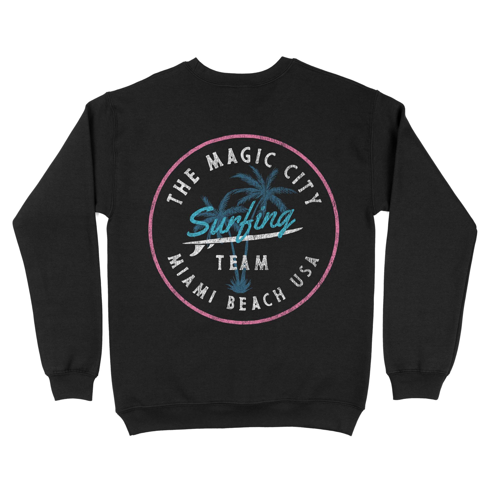 Miami Surf Team Crewneck Black back