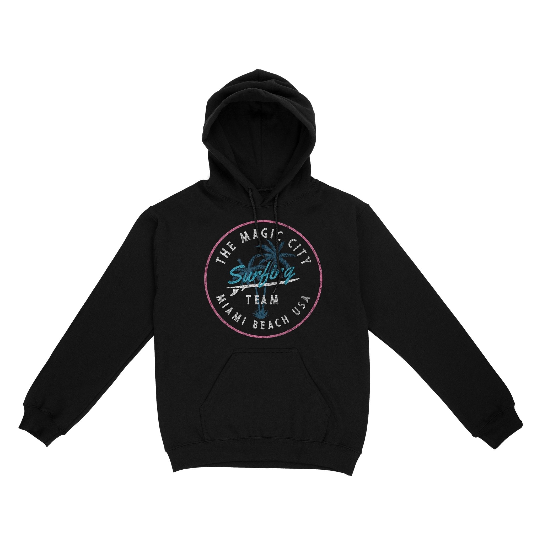 Miami Surf Team Hoodie Black front