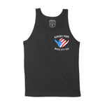 Asbury Park American Shaka Tank Top in Black - front view