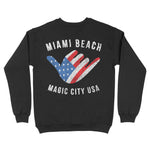 Miami Crewneck in Black - back view
