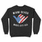 Miami Crewneck in Black - back view