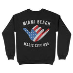 Miami American Shaka Crewneck Black back