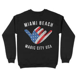 Miami American Shaka Crewneck Black back