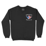 Miami Crewneck in Black - front view