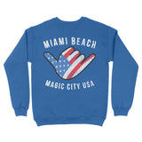 Miami Crewneck in Royal - back view